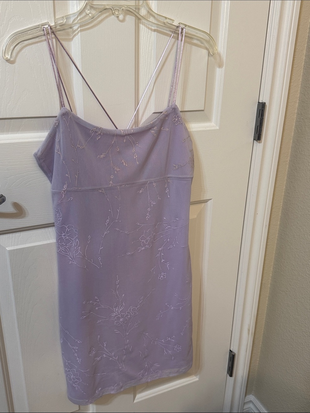 Lilac Embroidered Slip Dress